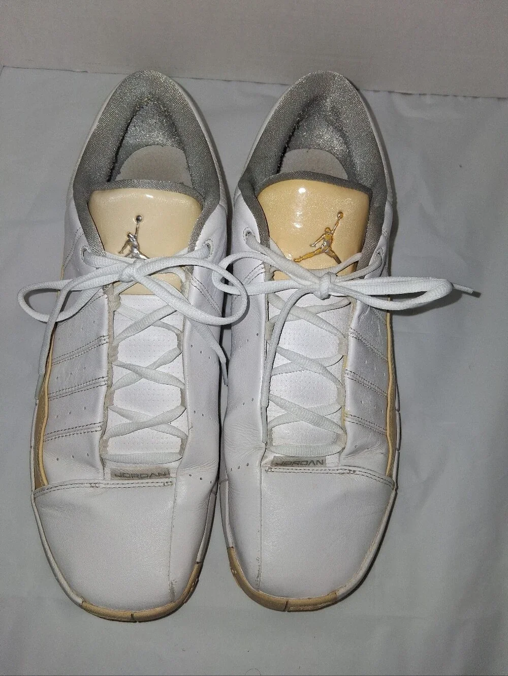 Jordan Men’s Low-Top Sneakers in White and Tan